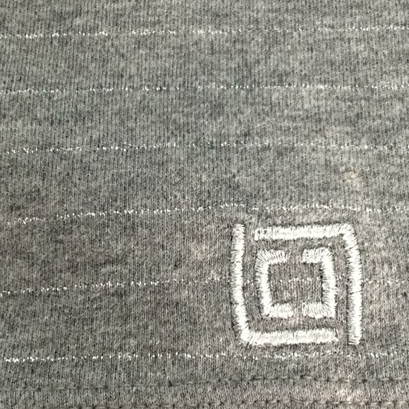 Gray/Silver Metallic Striped LongSleeve Turtleneck - Picture 4 of 5